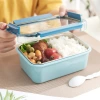 L59-2311 food-grade stainless steel insulated box with lid, portable and water-filled lunch box, student lunch box Application Scenario